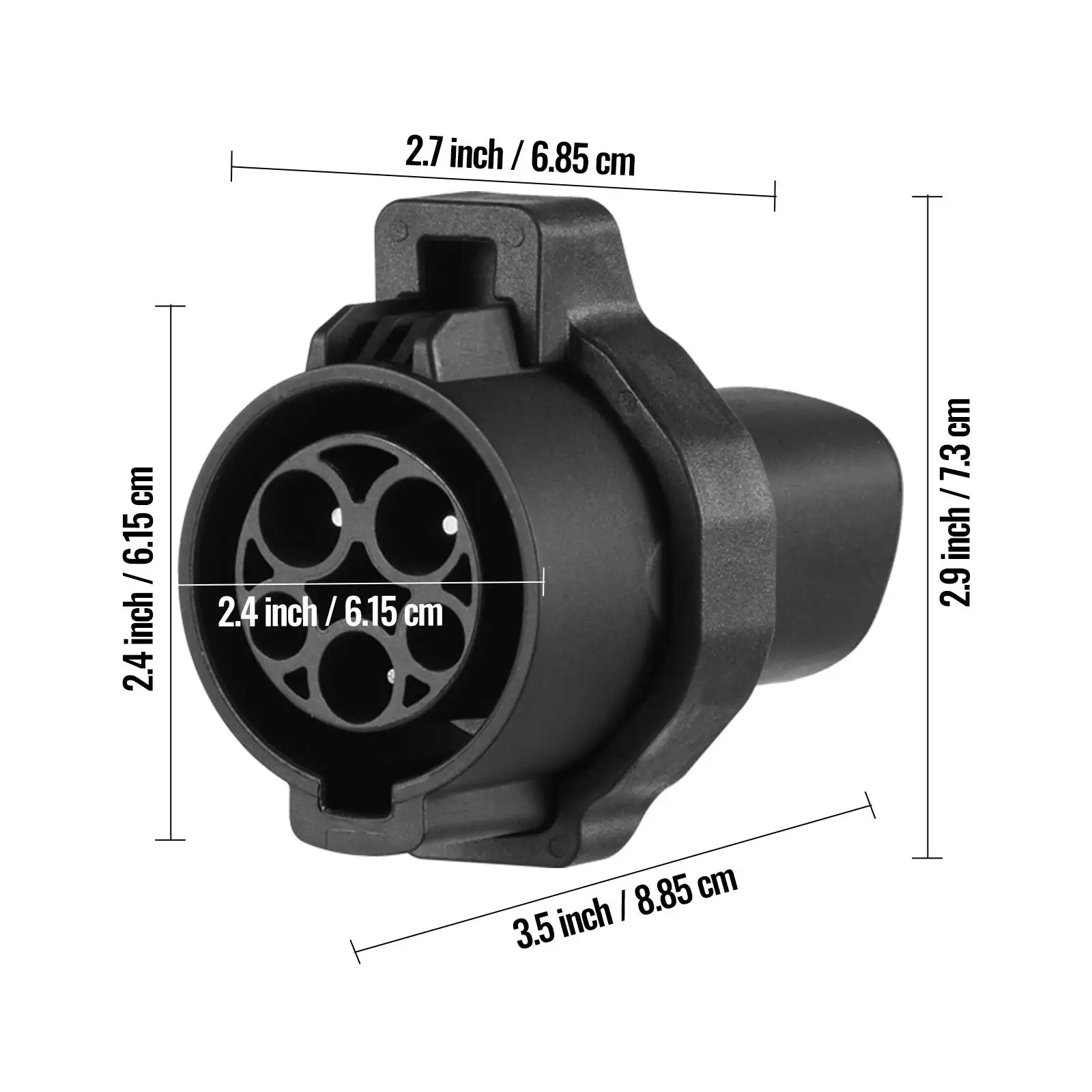 J1772 to for Tesla Charger Adapter, 80 Amp 240V AC, SAE J1772 EV Charging Adapter to for Tesla Plug, with Storage Bag Anti-Drop Lock IP65 Material, Compatible with for Tesla model 3 , Y, S, X
