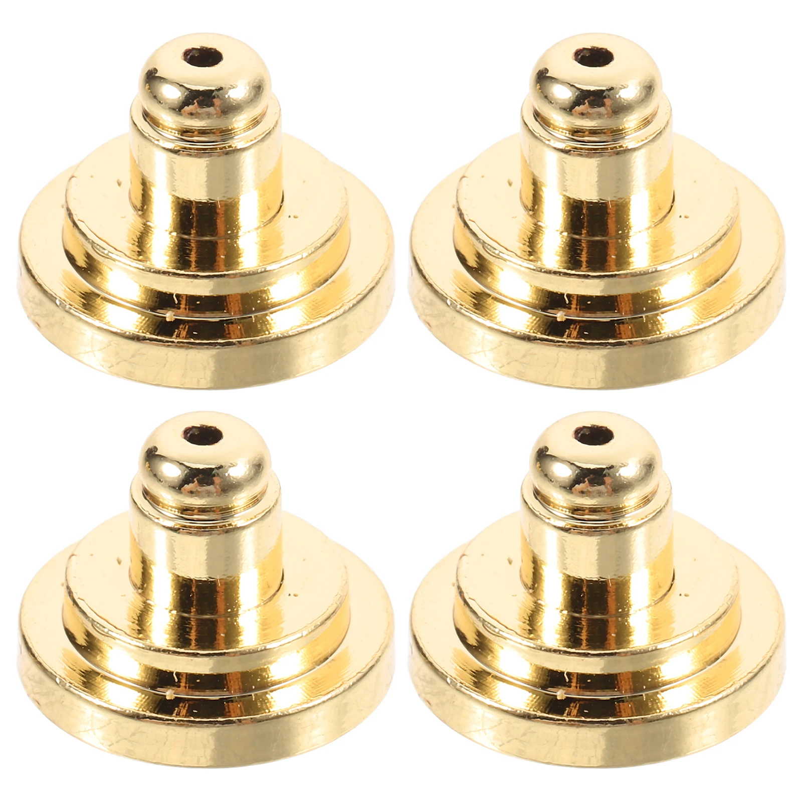 

4 Pcs Ear Stud Backings Durable Non Slip Earring Supports Heavy Jewelry Stabilizers Anti Droop Clips For Piercings Accessories