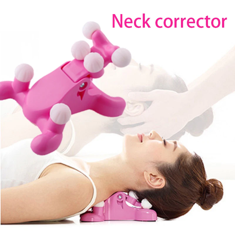 Corrector Manual de columna cervical, masajeador relajante de cuello, simula shiatsu, de silicona, para el cuidado de la columna cervical