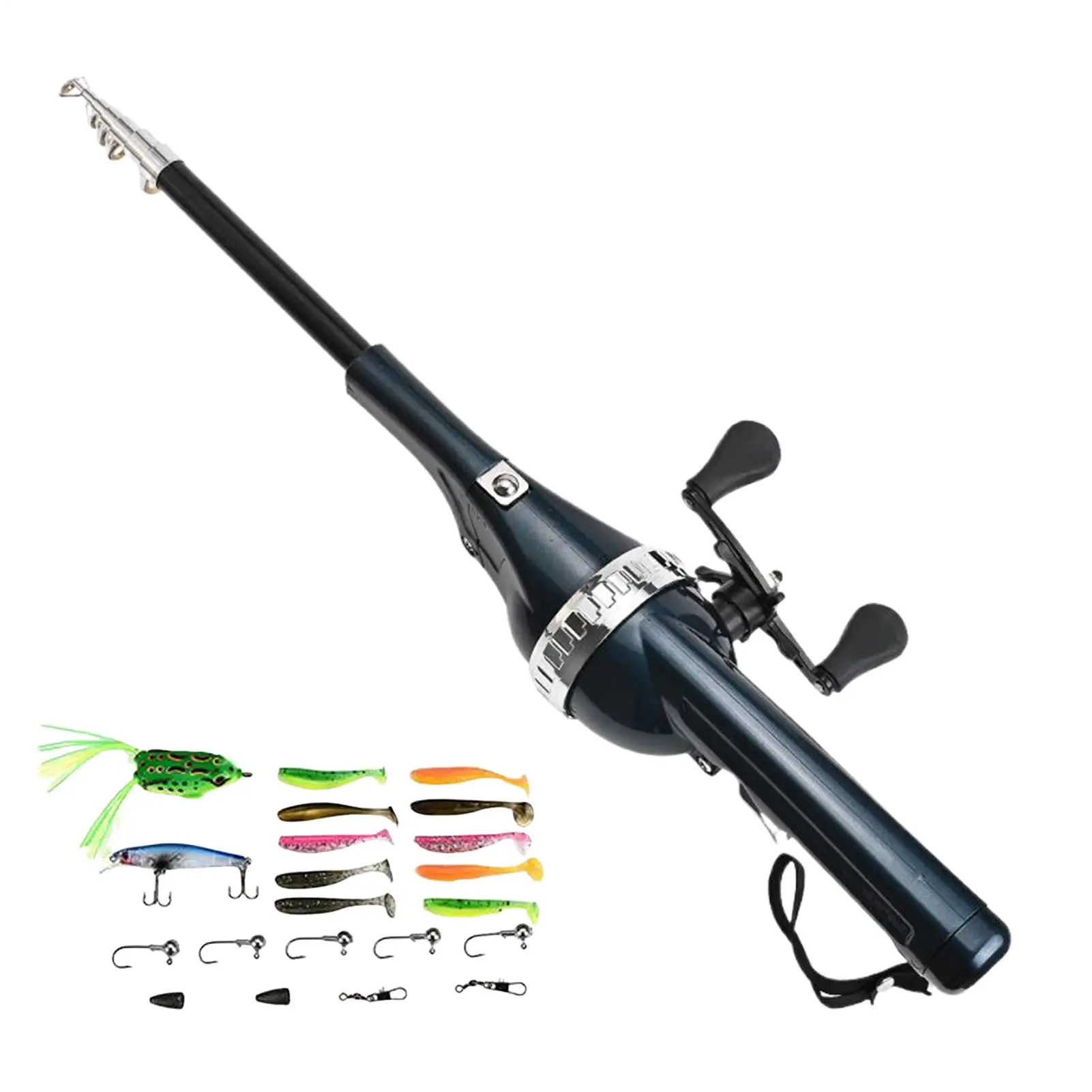 

Fishing Pole For Men Portable Alloy Fishing Pole Foldable Extendable Fish Equipment For Neighbor Uncle Father Grandfather