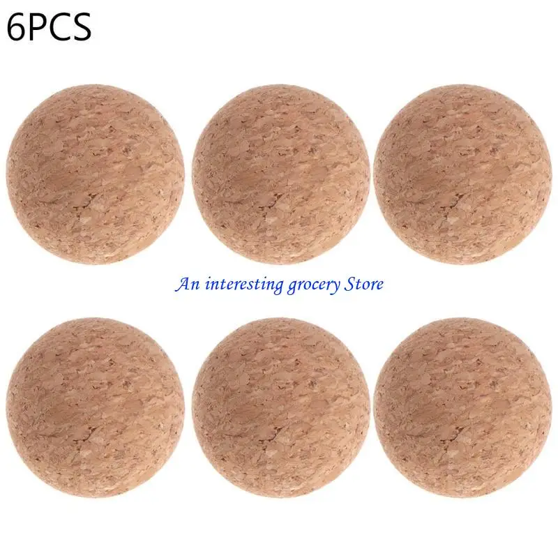 

652D 6pcs 36mm Table Football Fussball Football Cork Foosball Table Soccer Ball Machine Replacement Acces