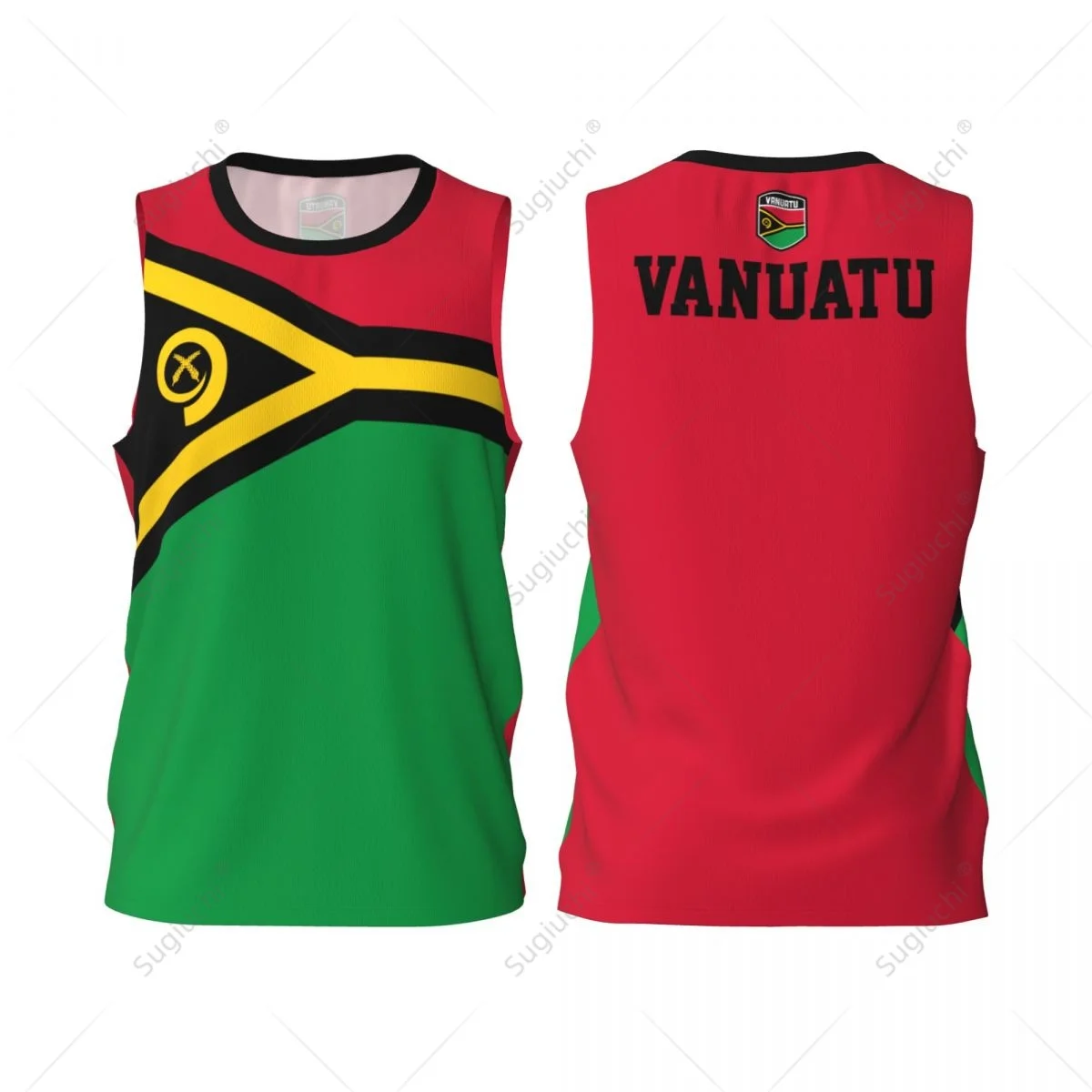 Vanuatu Flag Men Basketball Sports Running Fitness Multifunction Sleeveless tshirt Exclusive Custom Name Nunber