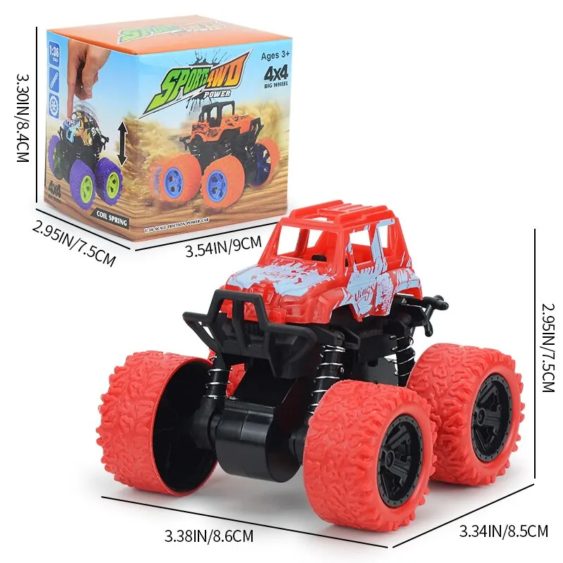 Monster Trucks Toys for Boys.Pull Back Cars.Friction Powered Toys Cars for Toddlers as Gifts for 3+ Years Old.