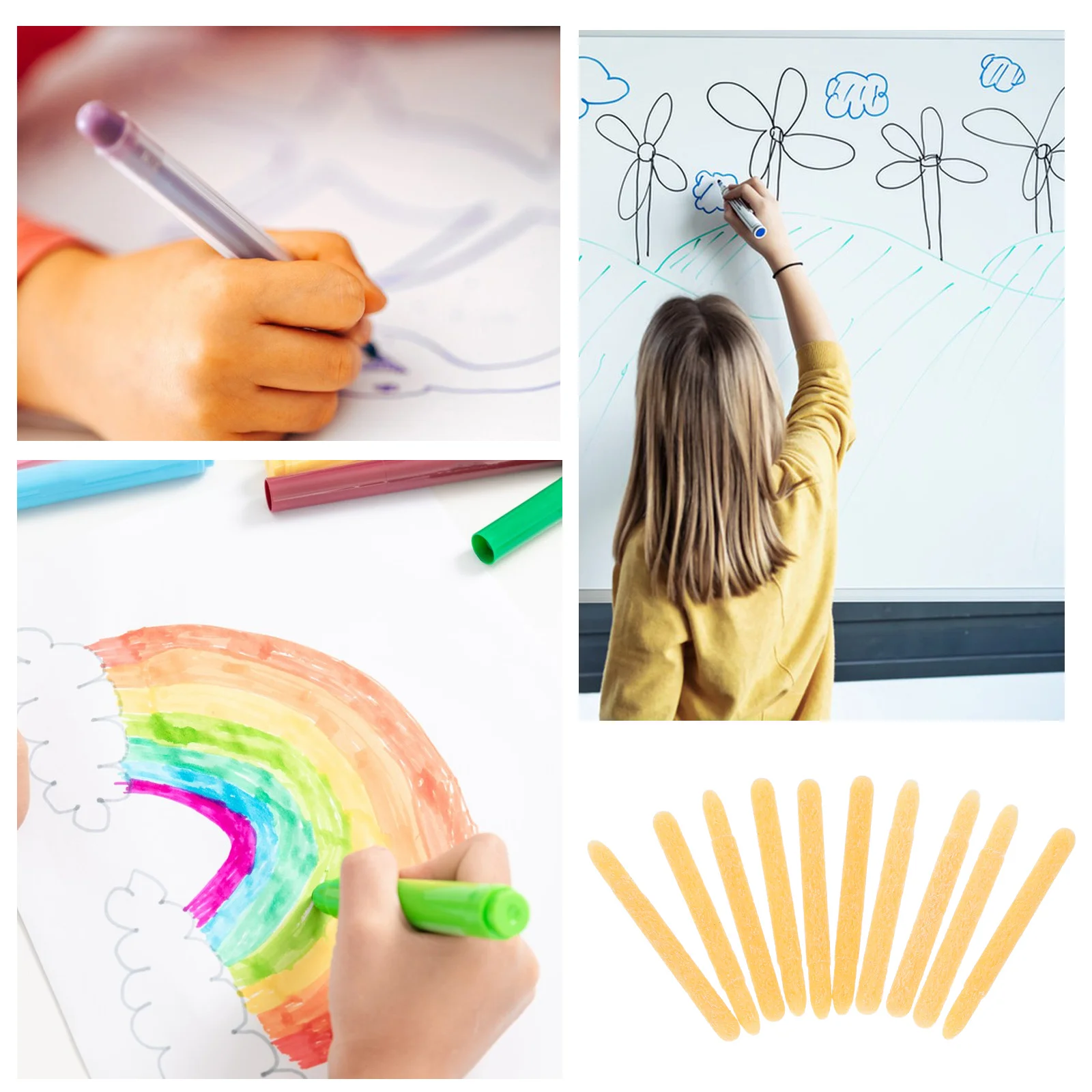 20 قطعة من ألياف البوليستر البديلة لعلامات الطلاء طرف رفيع كتابة الرسم بمناسبة 3 مللي متر علامات الطلاء طرف رفيع #3