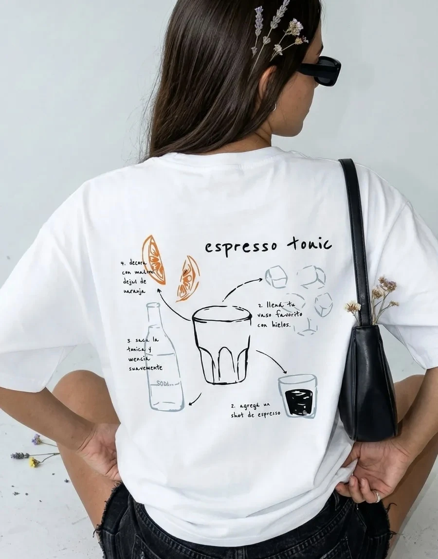 Loose Fashionable Printed T-Shirt Short Sleeve Letter Design Cotton Top Women's Summer Sweat Absorbent round Neck Tee