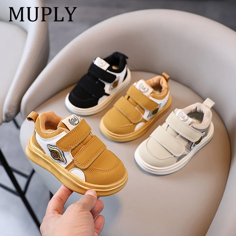 

Autumn Winter New Children's Sports Shoes Boys' High Top Board Shoes Girls' Little White Fashion Children's Basketball Shoes