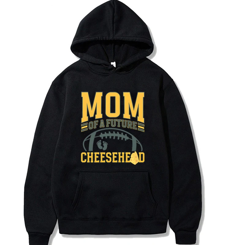 Couple's Clothing Matching Green Bay Football Pregnancy Announcement Sweatshirt Hoodie Baby Reveal Sweet Fashion Casual Hoodies