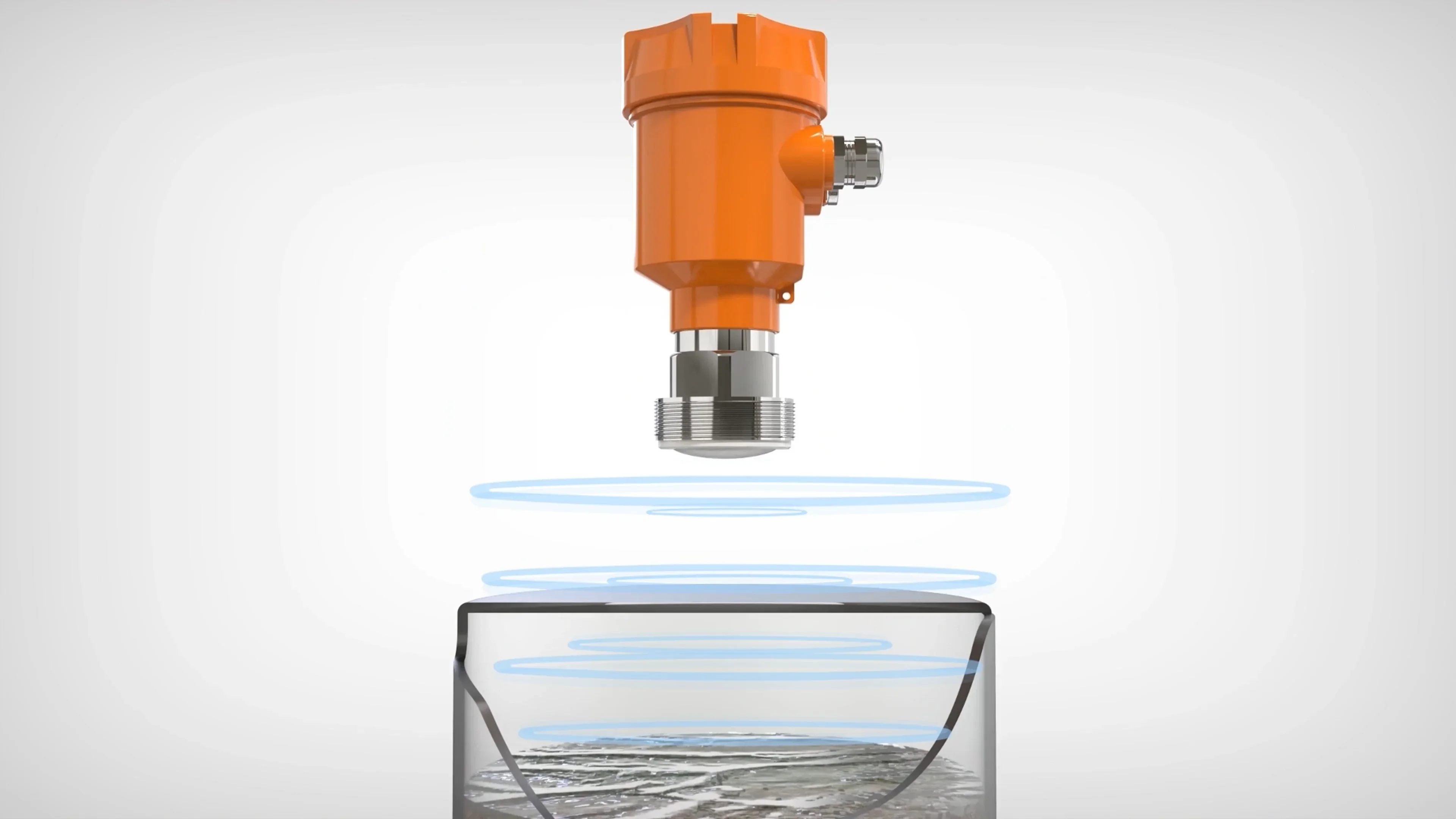 Transmitter pengukur level tangki air 4-20 mA, sensor ultrasonik, rs485