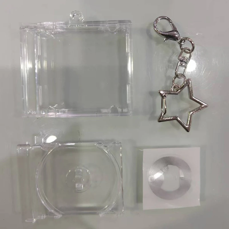 

1 Piece Mini NFC Function CD Disc Case Bag Charm Keychain Peripheral Memorial Album Idol Keychain DIY Backpack Accessories