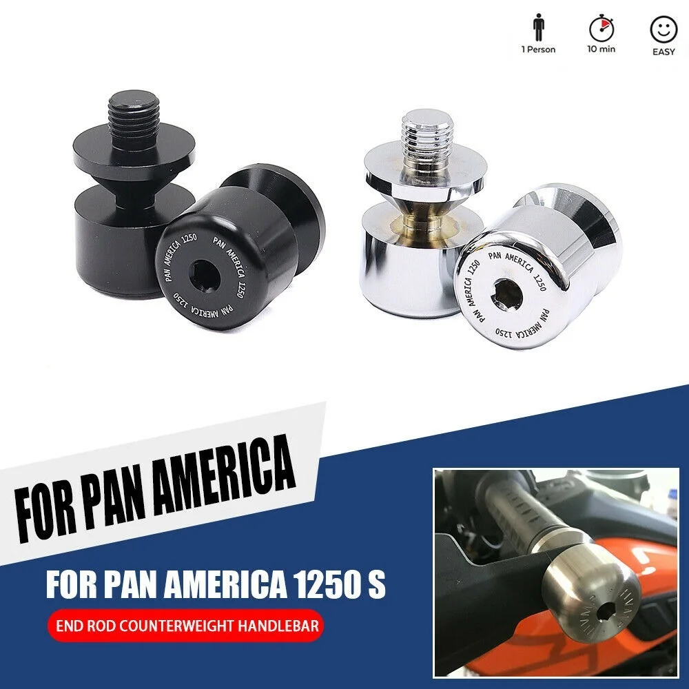 

2PCS Motorcycle Chrome-Plate Handle Cap Plug For PAN AMERICA 1250 S Motorcycle Handle Parts