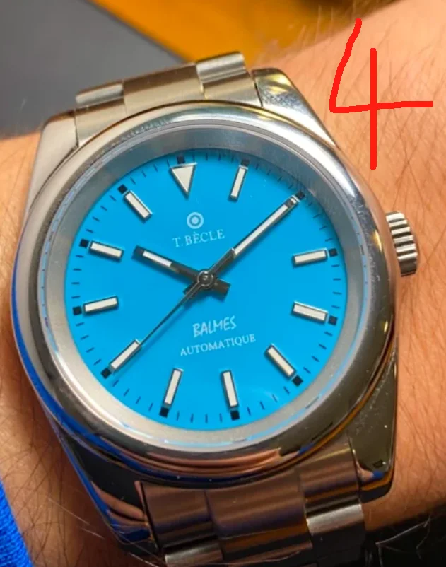 4 قطع مخصصة 39 ملم قرص طباعة حركة NH35 + نقش العلبة الخلفية