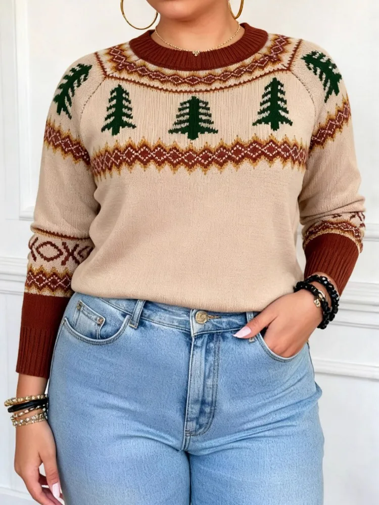 Women's Plus Size L-3XL Casual Knitted Long Sleeve Knitting Sweater Loose T-shirt Sports Outdoor Top Women Clothing Oversized