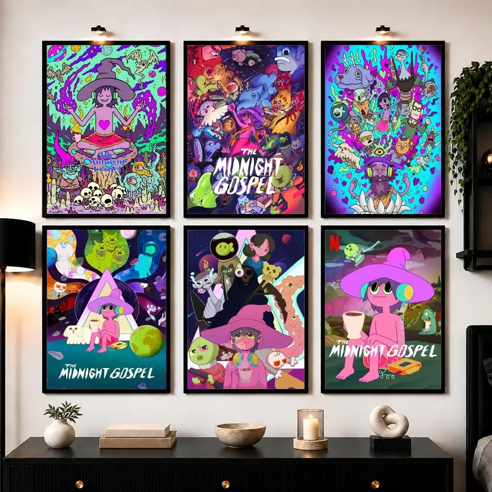Cartoon The M-Midnight G-Gospel Poster Wall Art Print Sticker for Bedroom Living Room Dorm Office Modern Home Decor