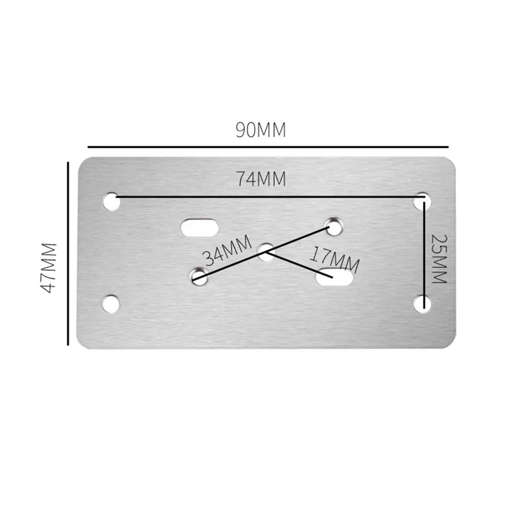 Mounting Plate Set Stainless Steel Hinge Fixing Plate Cabinet Door Maintenance Mounting Plate Restorer Installer Cabinet Hinge