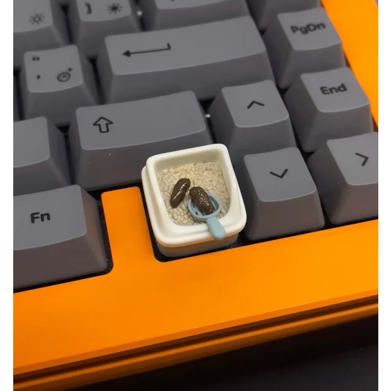 Novelty Cat Poop Stereo Keycap Cute Funny Accessory Perfect Present For Cat Owner Keyboard Lovers