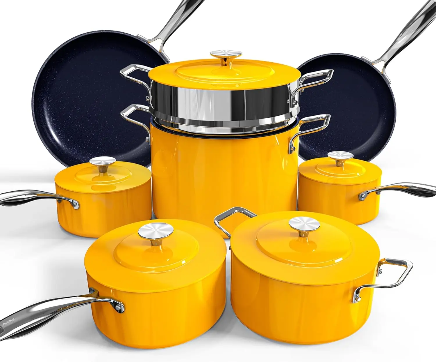 Forged Lightweight Cookware Set Free, Healthy  Ceramic Coating, Ultra Non-Stick, Stay-Cool Handles