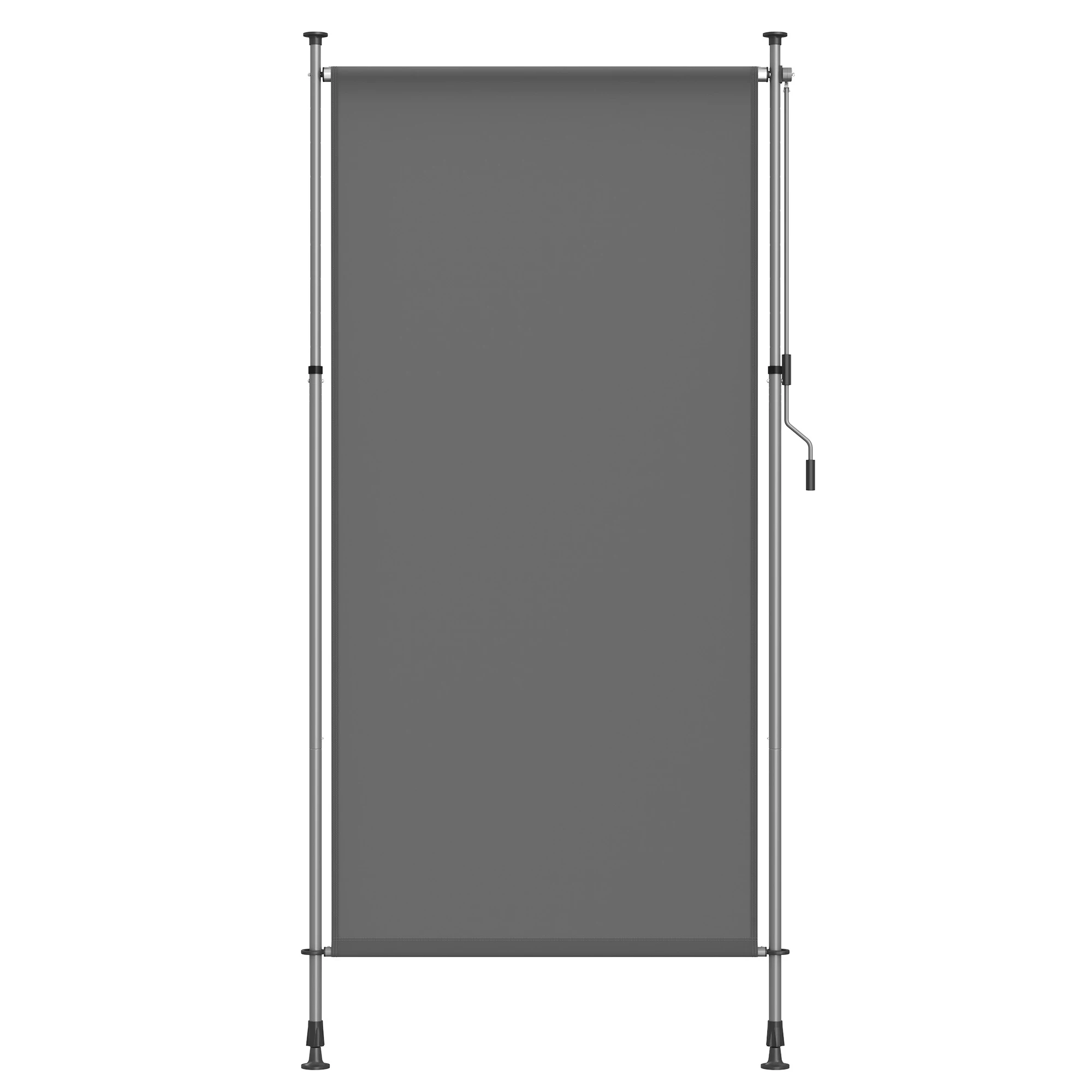 Outdoor Vertical Rolling Patio Sun Shade Exterior Window Sun Screen Manual Retractable Clamp-On Balcony Awning