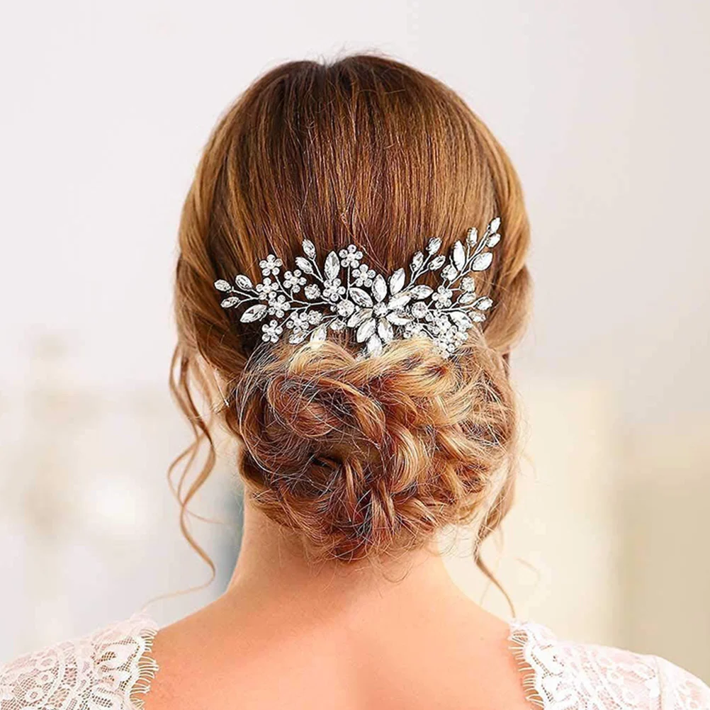 

Crystal Hair Comb Bridal Accessories for Women Clips Metal Wedding Dress Rhinestone Combs Alloy Rhinestones Miss