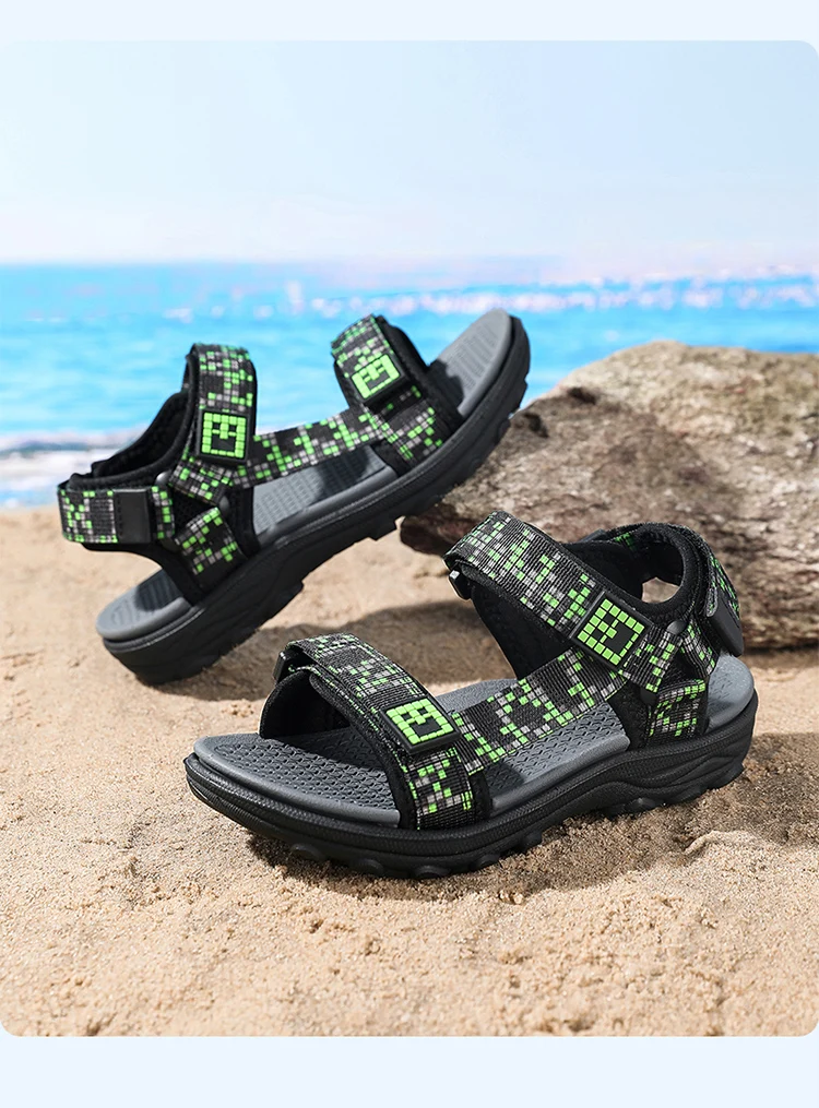 Kinder Casual Flache Sandalen Jungen Sommer Strandschuhe Atmungsaktive Offene Zehen Rutschfeste Kinder-Laufschuhe – Detail 14