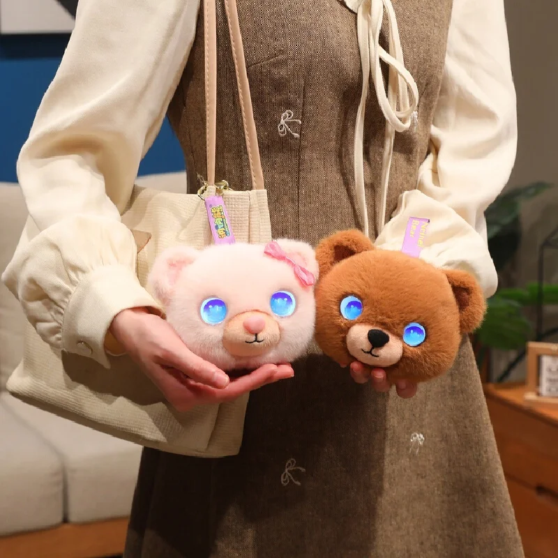 AI Interactive Talking Plush Toy Emotional Companion Teddy Bear Couple Style Kids Doll Portable Bag Decor For Kids Adults