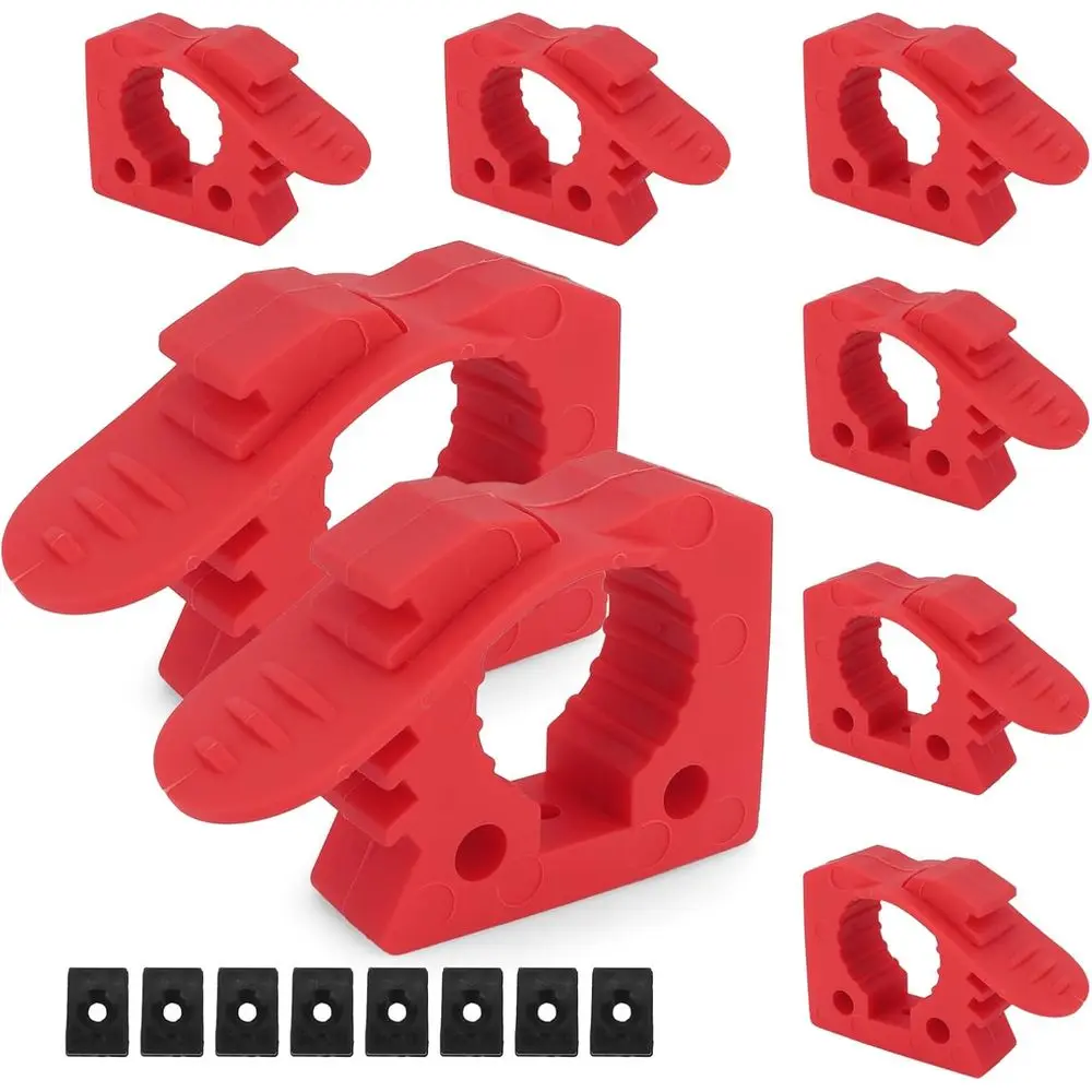 

Быстросъемные резиновые зажимы, сверхпрочные быстросъемные держатели для крепления инструментов и оборудования диаметром 1-1/5''-1-3/5'' или 8-10 мм - 8 шт.