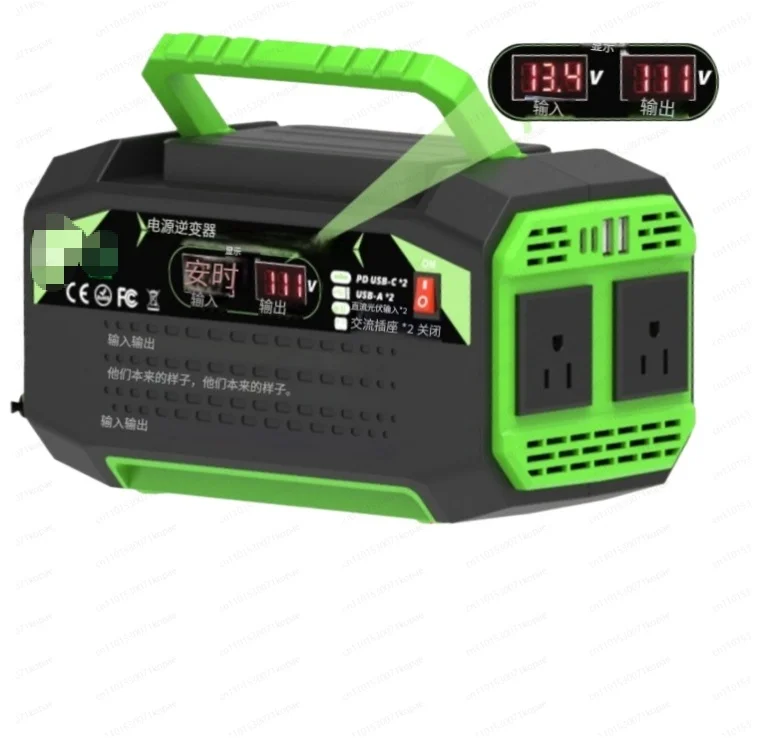

Инвертор 300W500W12V до 220V/110V 4USB Быстрая зарядка, экран дисплея