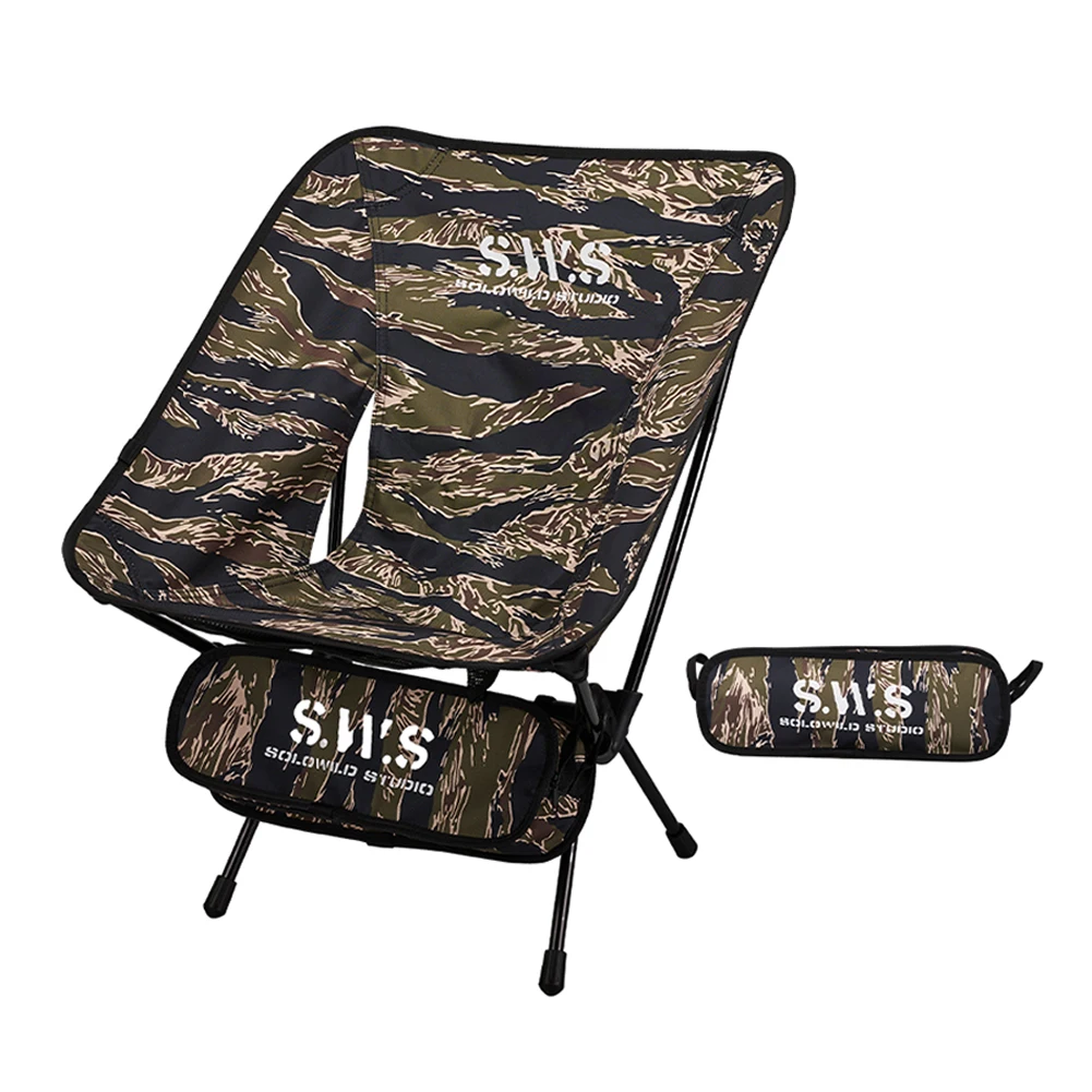 Ultralight Folding Chair Oxford Cloth Travel Moon Chair Portable Foldable Camping Chair for Outdoor Camping Hiking Fishing