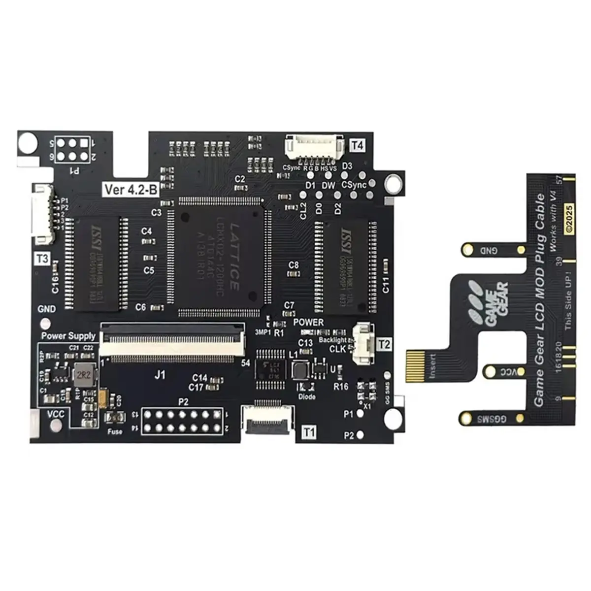 New V4.2B IPS OGS Pre-Laminated LCD Screen Kits for Game Gear Full Screen Display LCD Highlight Brightness Screen