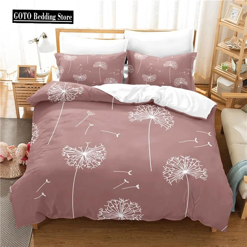 

Dandelion Bedding Set King Size Bedroom Microfiber Fabric Duvetcover Pillowcase Twin Full Queen Size Comforter Bedding Sets