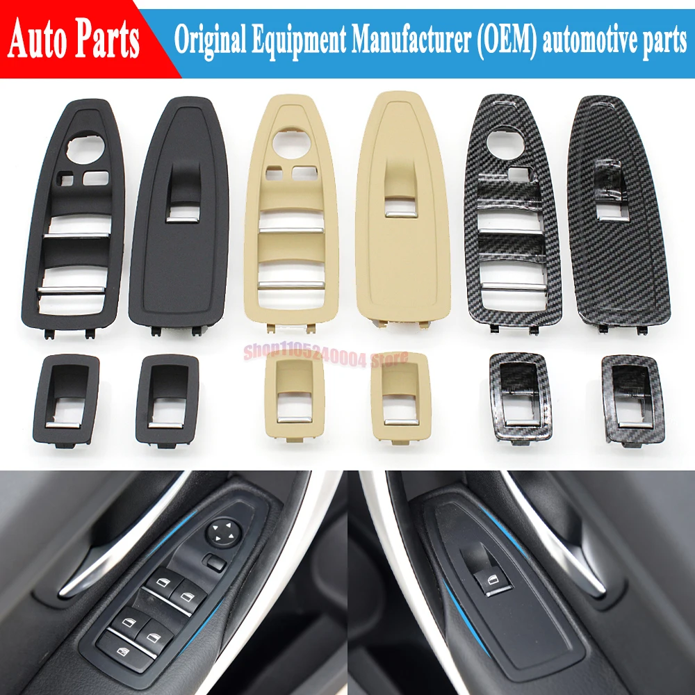 Complete LHD RHD Car Interior Door Window Lift Switch Cover Trim For BMW 1 3 Series F20 F30 F31 F34 F35 318i 320i 330i 335i