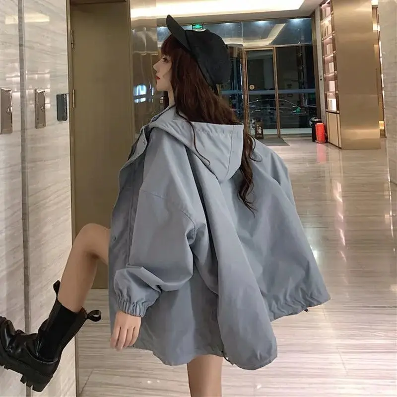 

Autumn Woman jackets Short Padded Collar Fashion Decoration PU Grunge Street Casual Unisex Embroidered Cotton Suede Spring