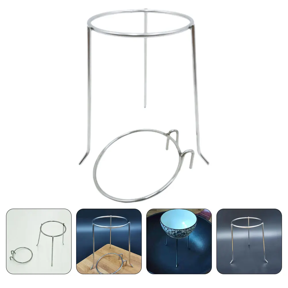 

2pcs Dipping Bowls Stand Stainless Steel Desktop Rack for Sushi Dinner Reusable Dish Holder Serving Bowls Kitchen Bar