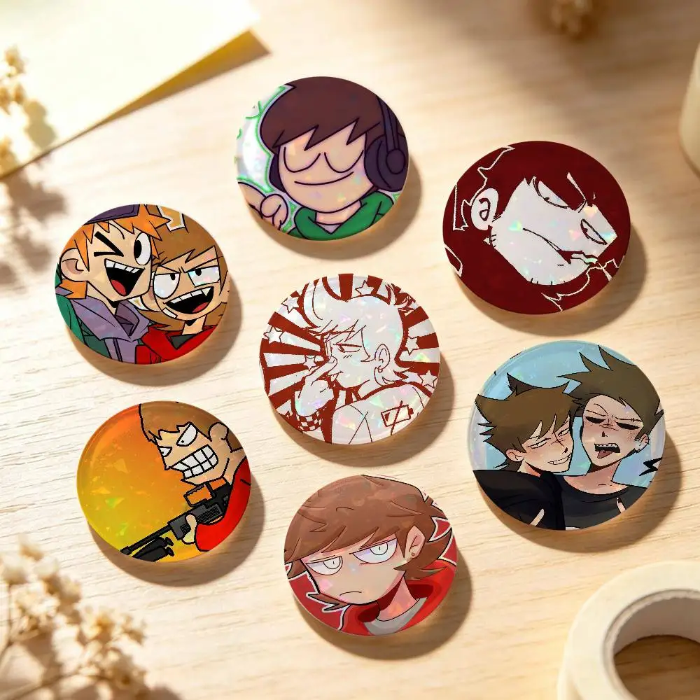 Eddsworld Tord Anime Badge Creative Pins Brooch for Bag Clothes Hat Decor Gifts Fans Collect