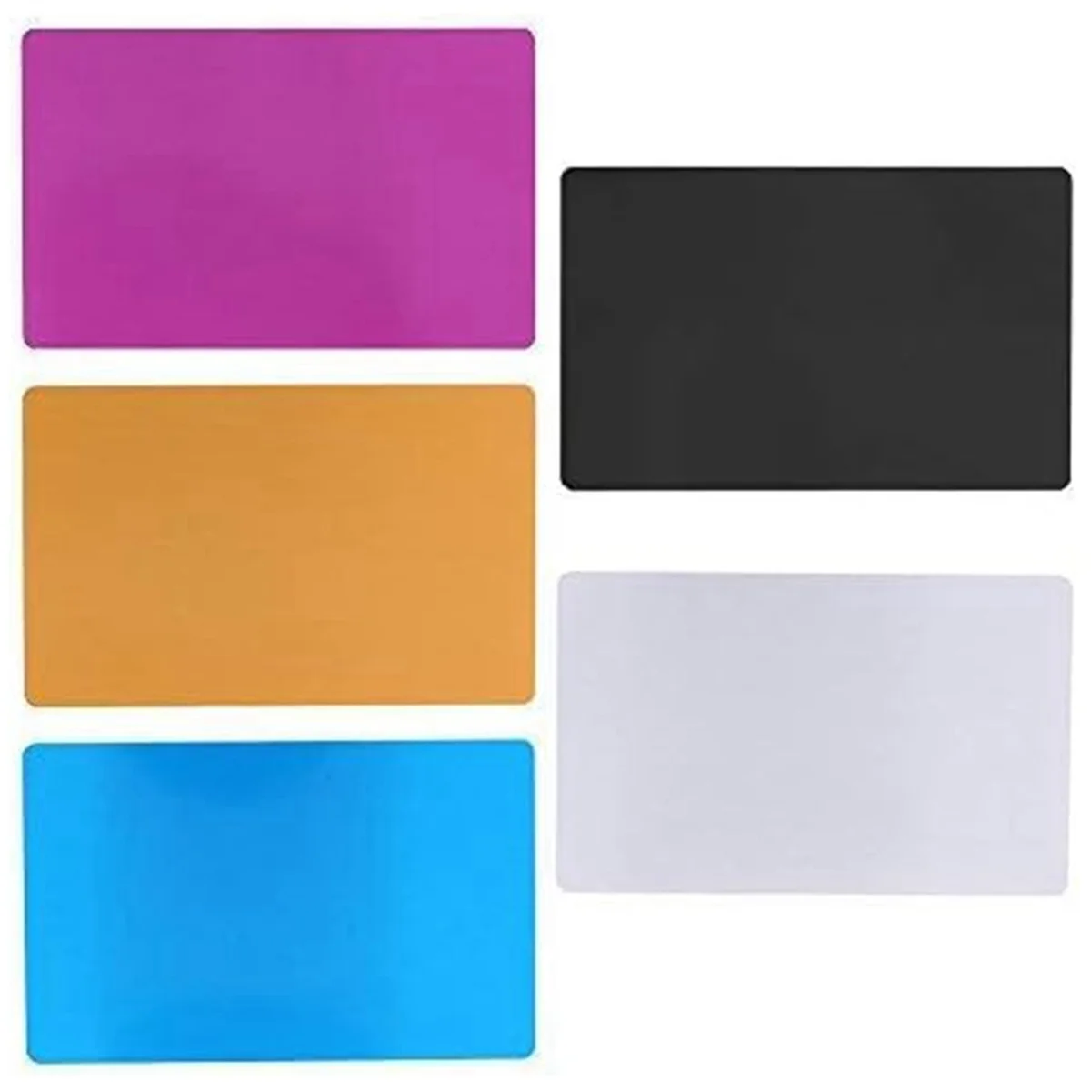 EYFL-100 Pcs Blank Sublimation Metal Name Card Thick Laser Metal Name Card Printing Blank Business Card (Silver )