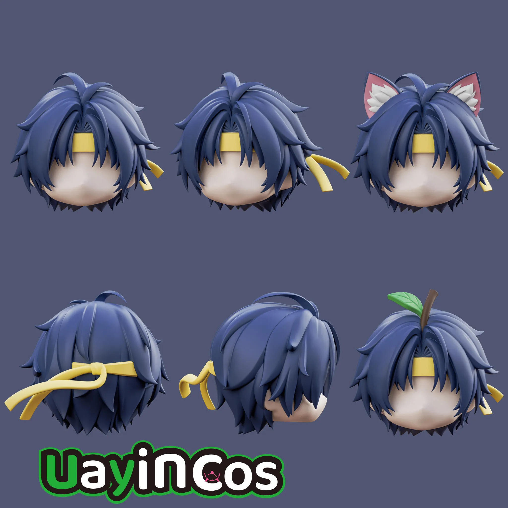 

Zenless Zone Zero Asaba Harumasa OB11 OB22 GSC Hair Detachable Hair Shell Wig Model Faceplates BJD Doll Accessories Anime Toy K