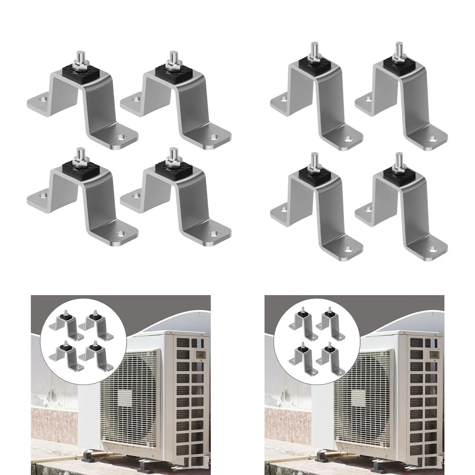 Stainless Steel Anti Vibration Pads for Air Conditioner Universal Mini Split Isolator Floor Mount Base