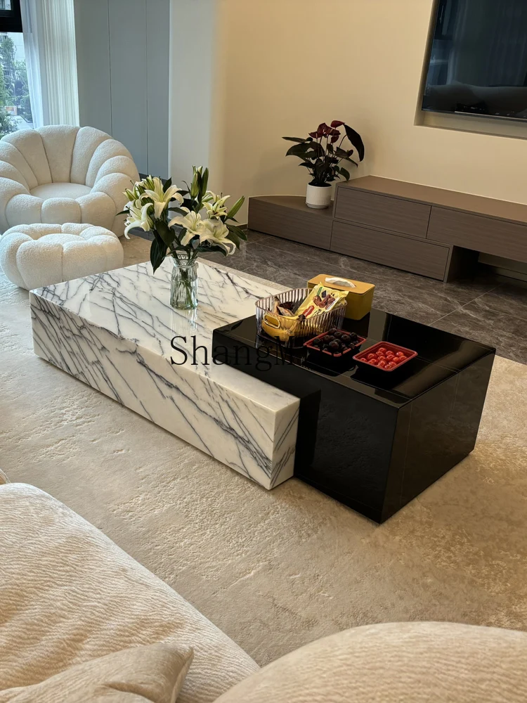 FG good-looking  living room premium modern minimalist natural marble coffee table