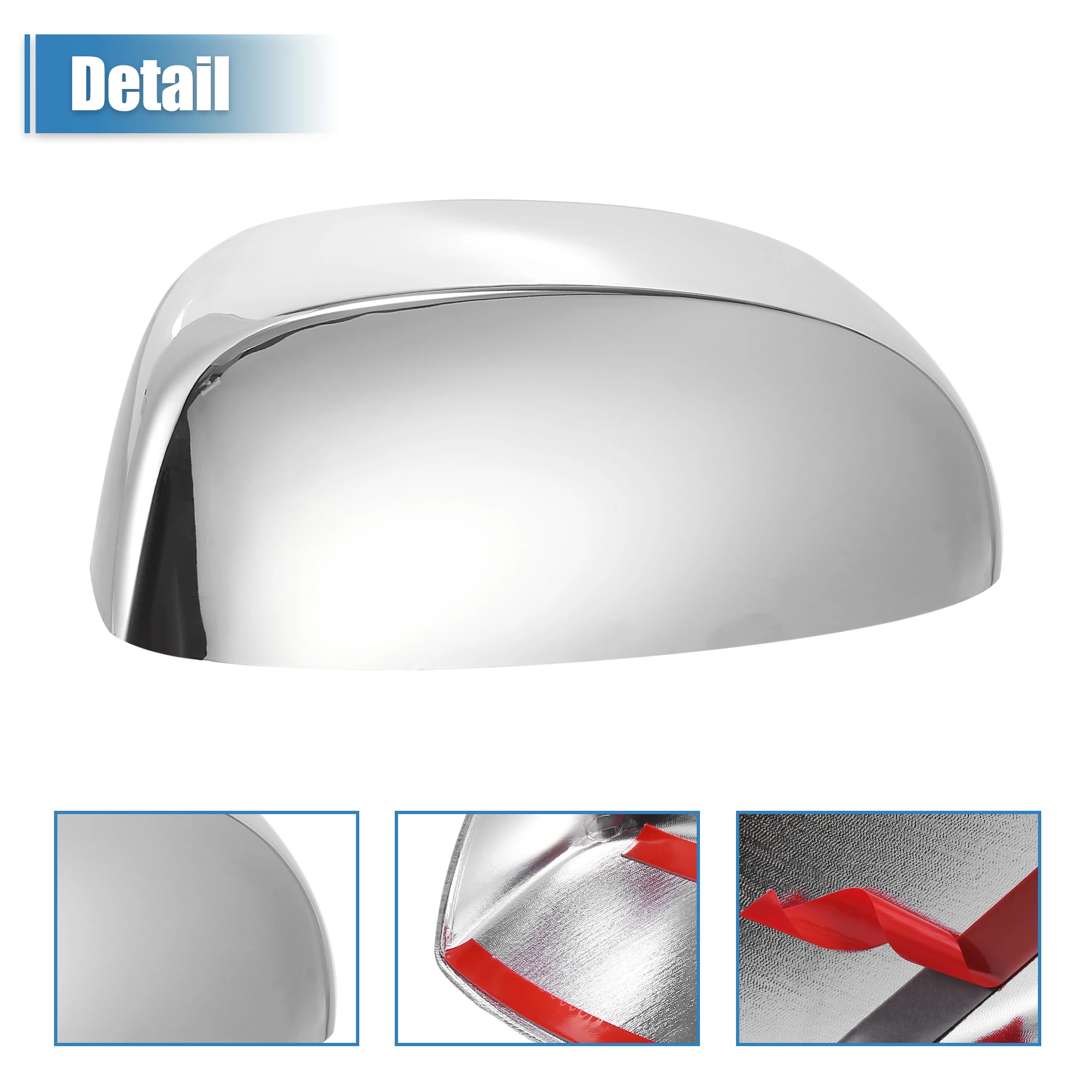 UXCELL 1 Set Car Exterior Chrome Plated Half Mirror Covers Handle Cover Cap Overlay for GMC Sierra 3500 HD 2007-2014