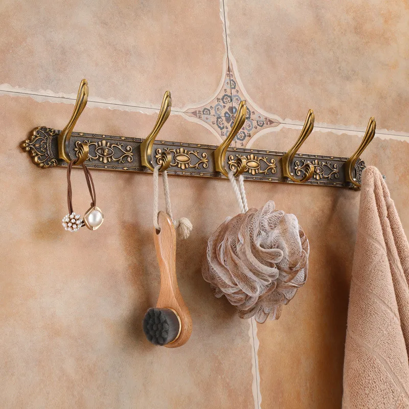 

Antique Bronze Towel Hook Wall Mount Aluminum Carved Towel hanger, ,Bathroom Hardware,kitchen hook bathroom accessories