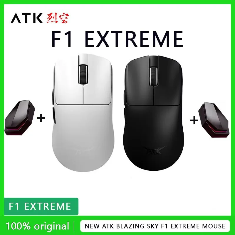 New ATK Blazing Sky F1 Extreme Mouse Liekong F1 Double 8K PAW3950 FPS Wireless Gaming Mouse Lightweight Low Delay Pc Gamer Gifts