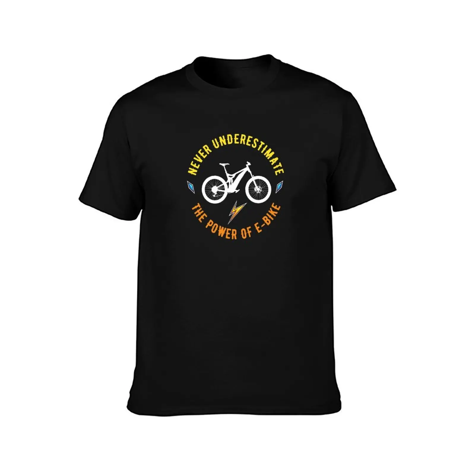 Never Underestimate the Power of E-Bike eBike T-Shirt Blouse korean fashion slim fit t shirts for men