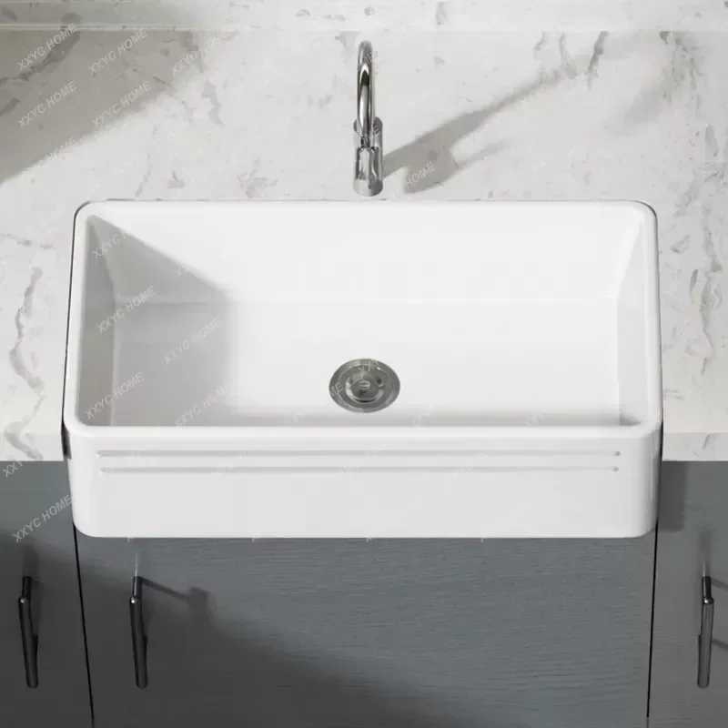 

Farmhouse Kitchen Sink,,Reversible Single/Double Bowl - White fregadero de cocina stainless steel sink cocina accesorio