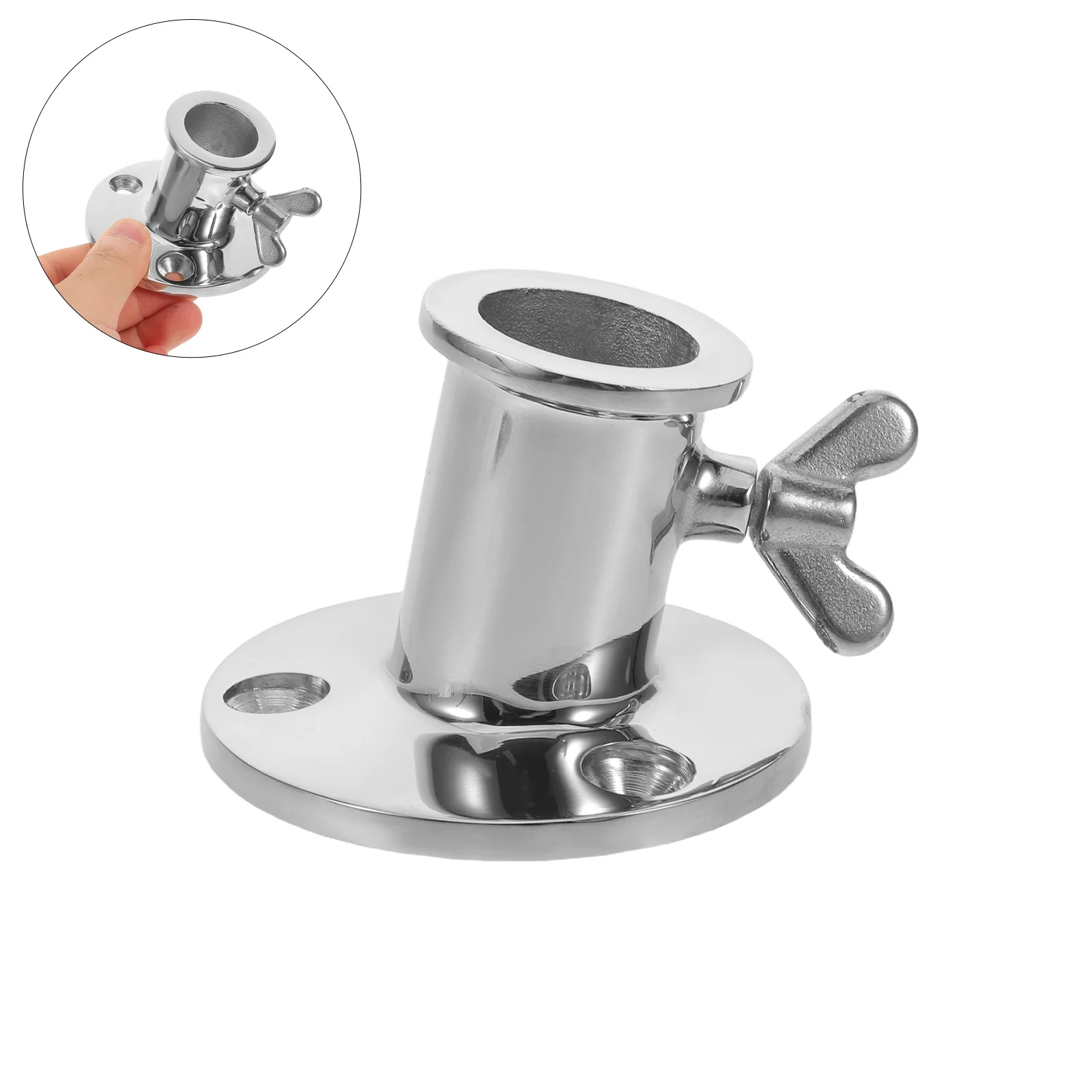 

Flag Pole Bracket Base Stainless Steel Wall Mount Flag Holder For Outside House Deck Railing Yard Outdoor Residential Use