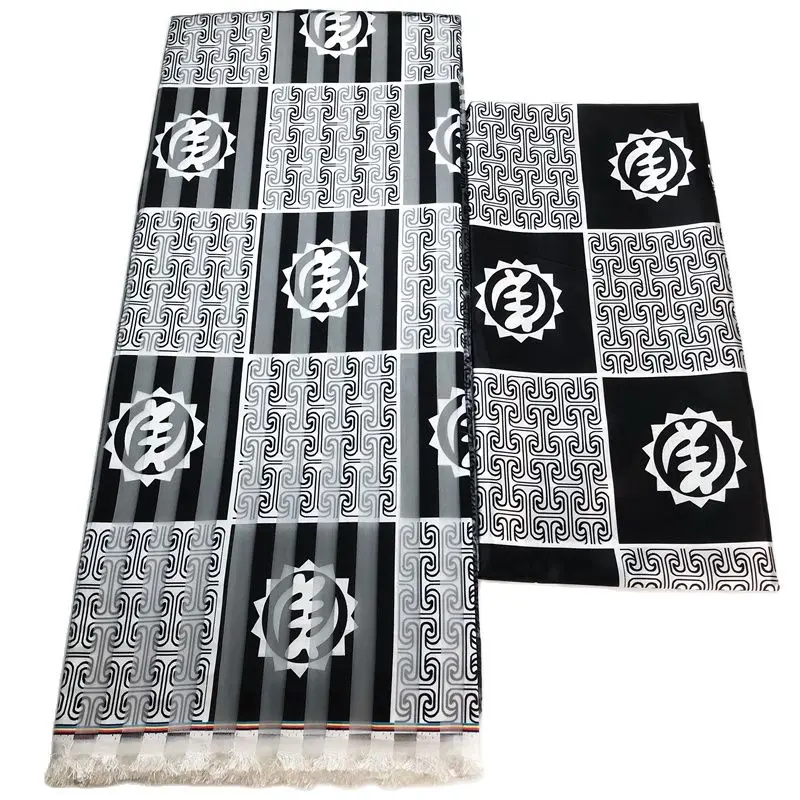 

High Quality Organza Silk Fabric for Dress, Silk Material, African Print, Ribbon, 4 Yards + 2 Yards