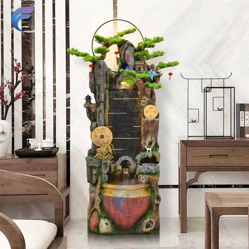 custom.BN2208 Home Landscape Decoration Waterfall Fountain Cascading Feature