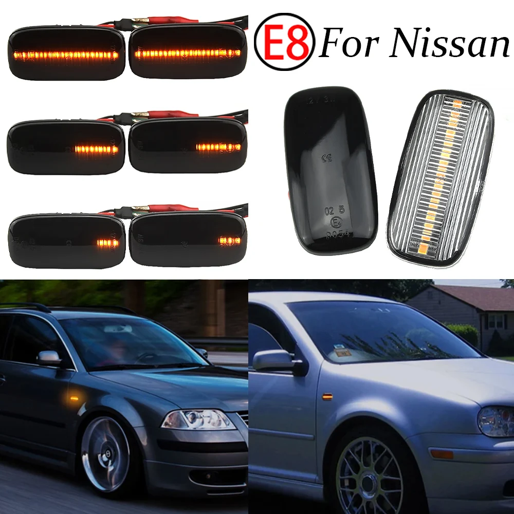 

Указатели поворота для Nissan AWC34 STAGEA 1997-2002 для Nissan WC34 Stagea 1996.09-2001.03 2 шт. динамические светодиодные боковые габаритные огни