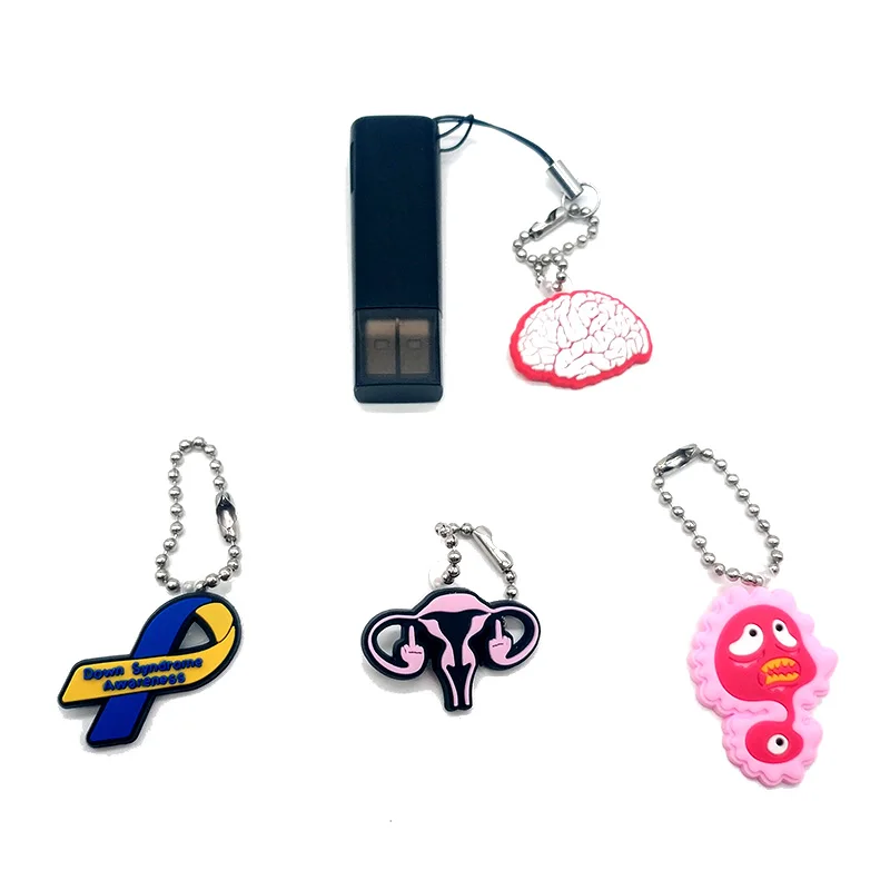 20PCS PVC Keychain Medical Series Heart Nurse Pill Keyring Custom Key Chain Accessories for Women Handbag Pendant Kids Toys Gift