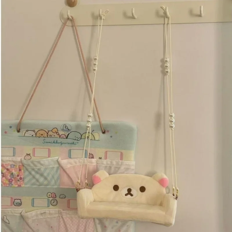 Cartoon Rilakkuma plush swing toys creative bedroom decoration cute doll storage toys swing boys and girls Christmas gifts