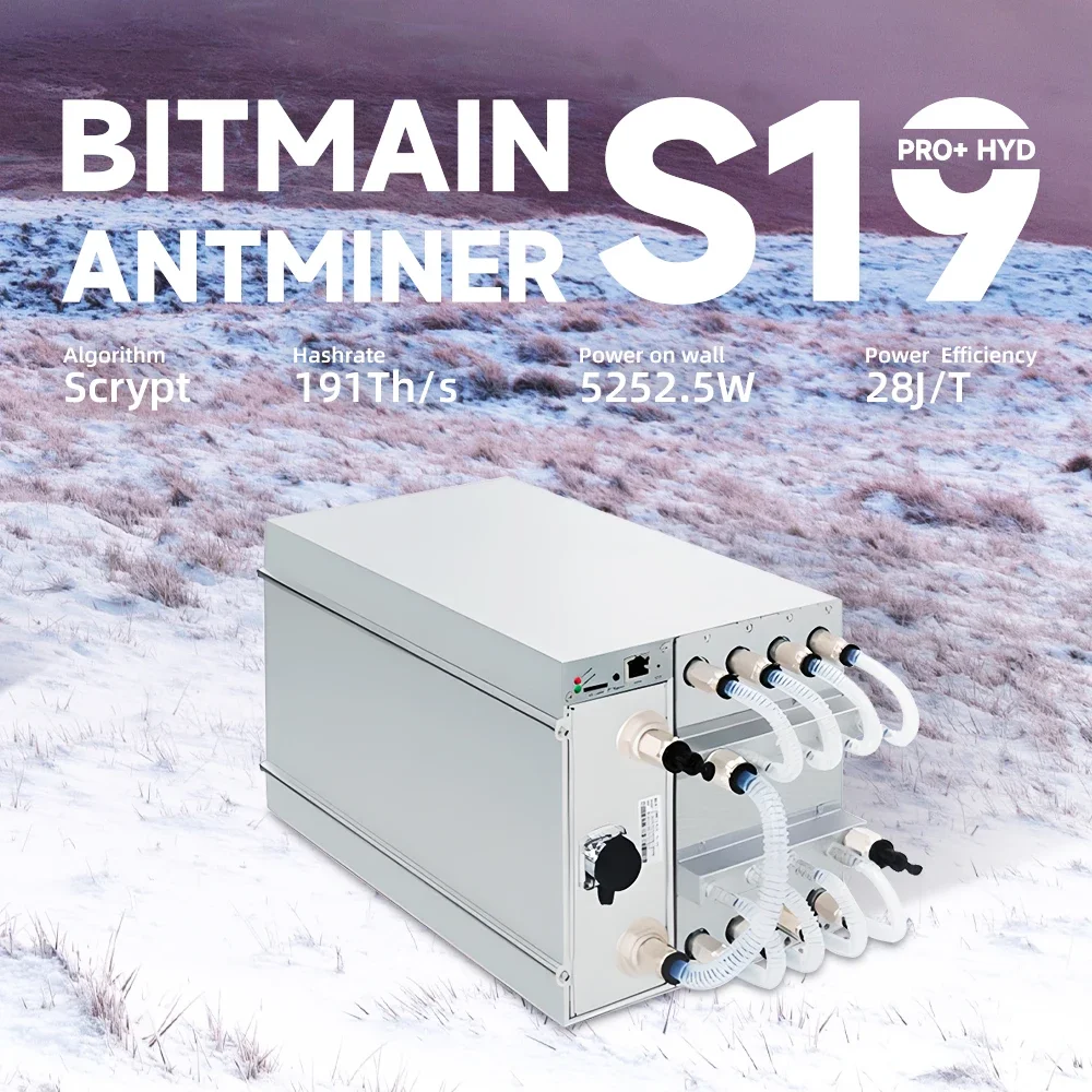 New Bitmain Antminer S19 Pro+ Hyd 198Th 191th 184th 177th Bitcoin Miner BTC S19 Pro Plus Hydro Crypto Asic Miner Mining Machines