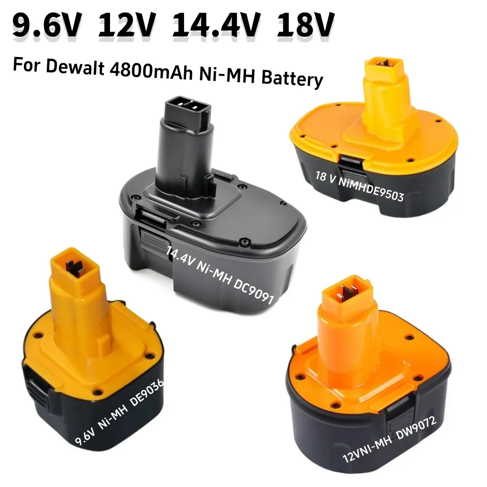 9,6 V 12 V 14,4 V 18 V para DeWalt DE9071/9074/9075 DWCB12 DC9071 DC727KA 48Ah NiCad Batería